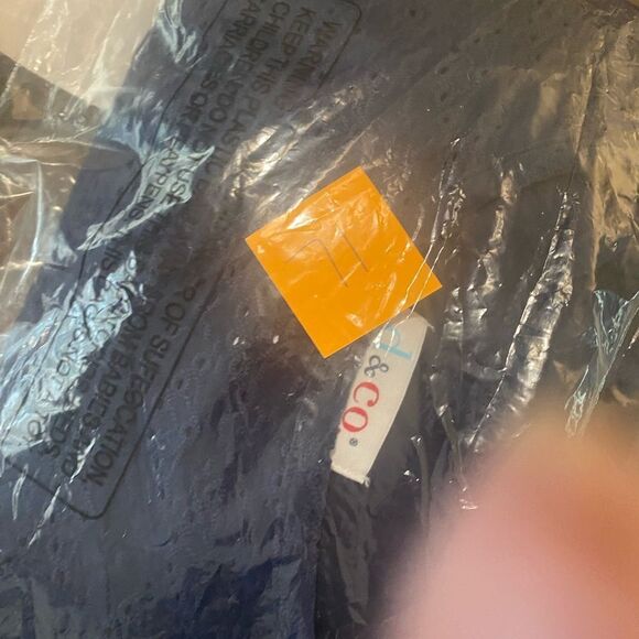 New Denim & Co Eyelet Crew Short Sleeve Top sz XL - Picture 6 of 7